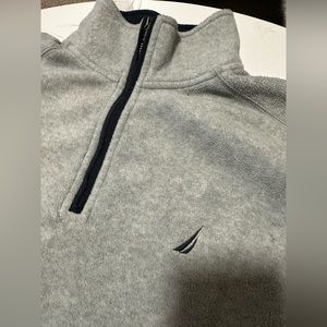Gray Fleece Quarter zip pullover